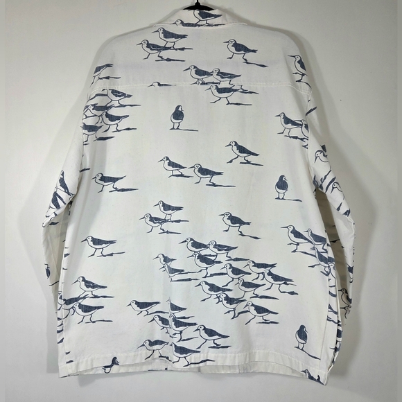 RARE VINTAGE MICHIGAN RAG CO. SEAGULL SANDPIPER PRINT CHORE JACKET. - Picture 2 of 6